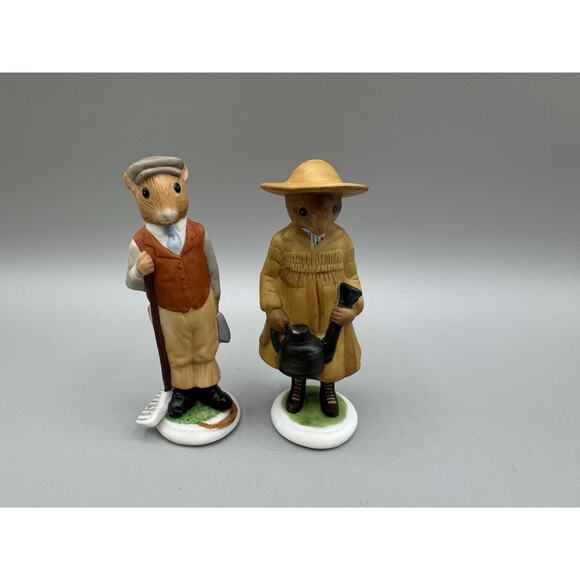 Vintage 1985 Franklin Mint Woodmouse Family Porcelain Figurines - Picture 7 of 7